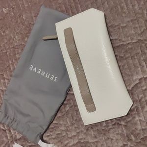 Senreve colorblock clutch in Vanilla brand new